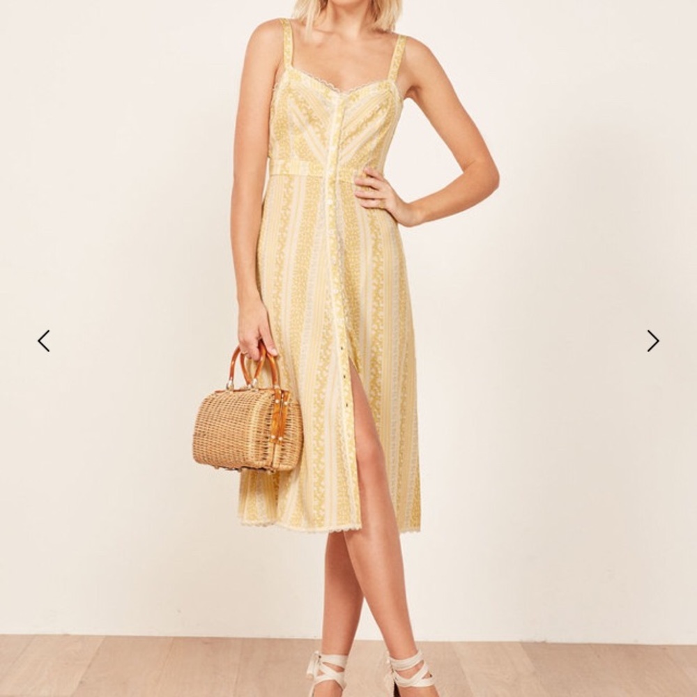 Reformation Yellow Sandalwood Dress